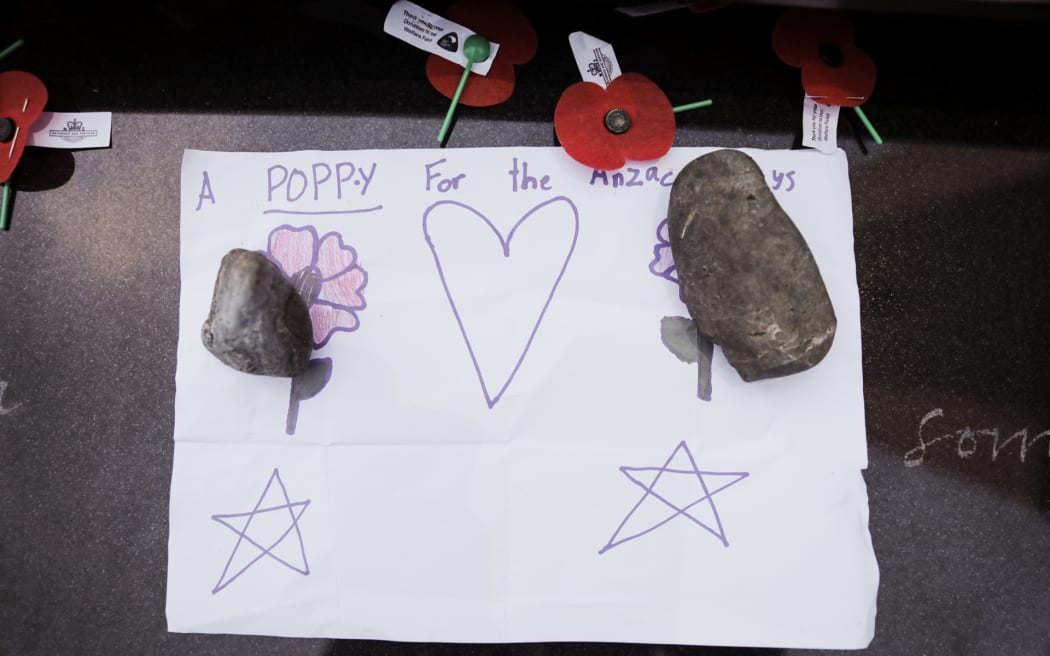 A child's note at the dawn service in Wellington
