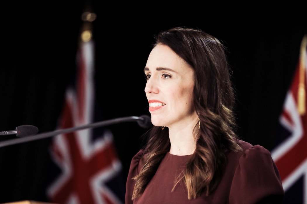 Prime Minister Jacinda Ardern on Budget day 2021.