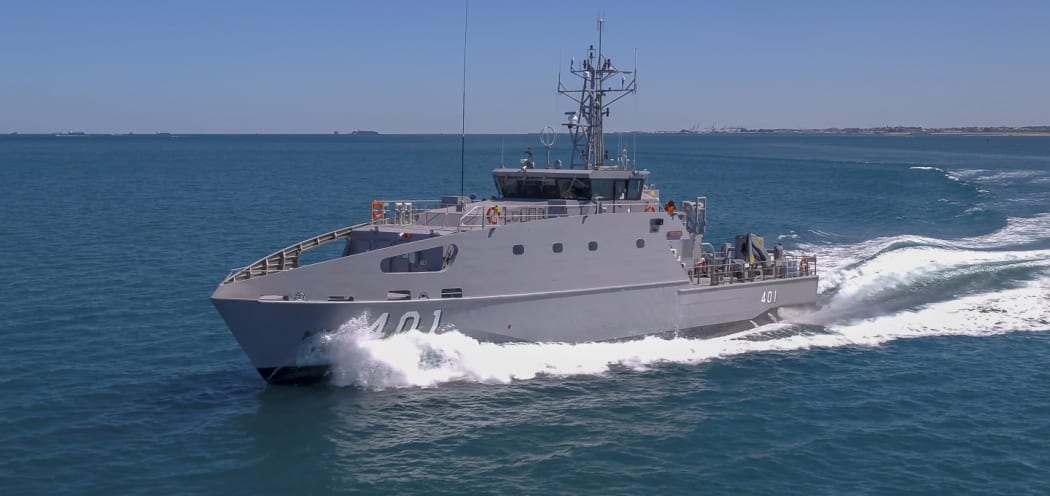 The new generation of Guardian Class Patrol boat being rolled out across the Pacific by Australia as part of strengthening regional maritime security.