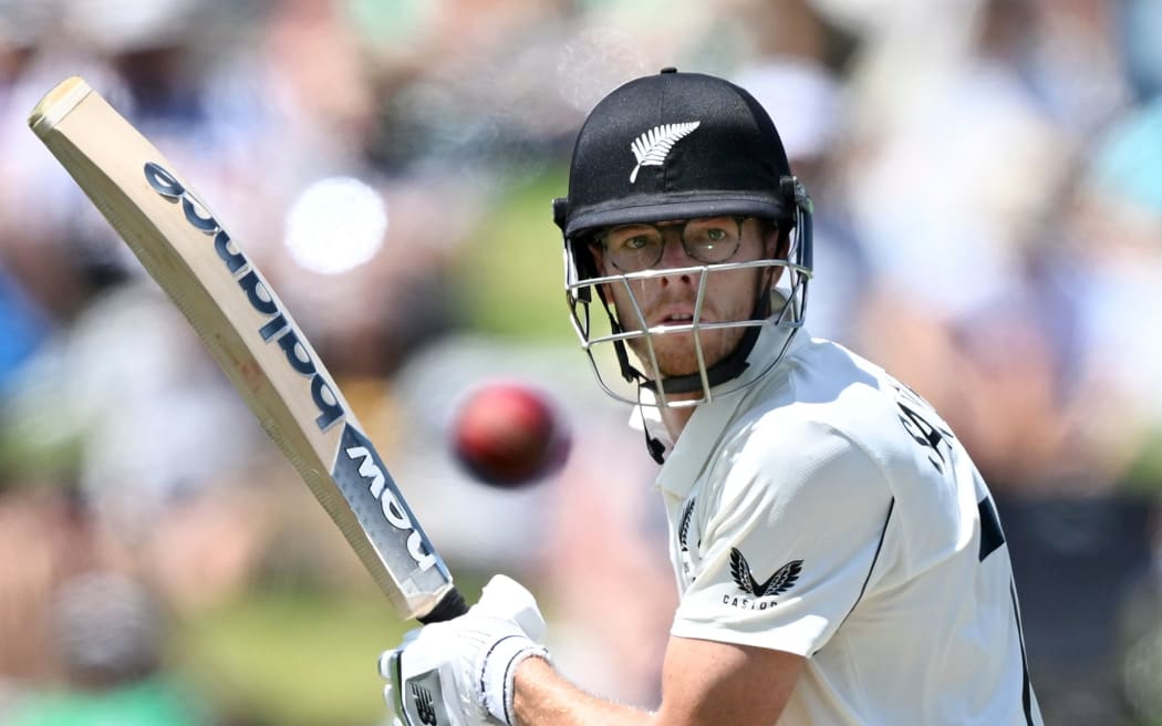 New Zealand's Mitchell Santner, 2024.