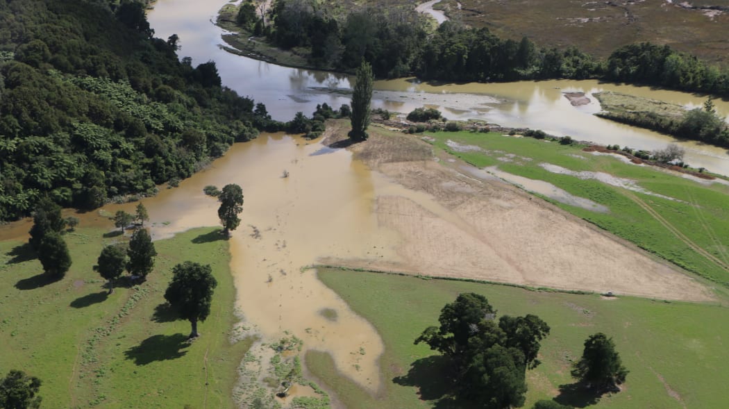 Flooding in the Takaka valley.