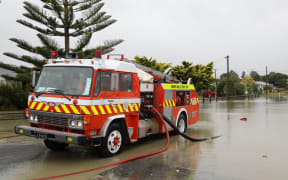 Flooding in Kaiaua.