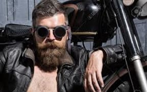 beard and goggles