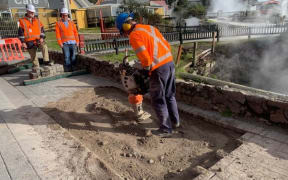 Rotorua sinkhole filled up on 30 July 2022.