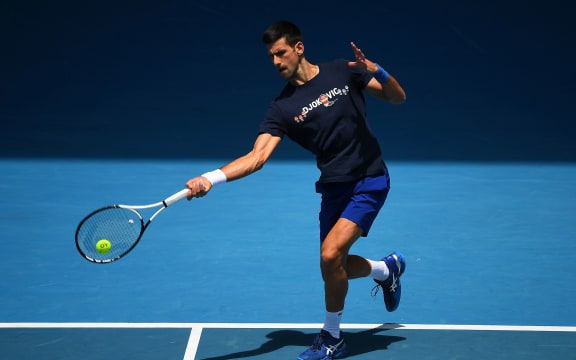 Novak Djokovic of Serbia.