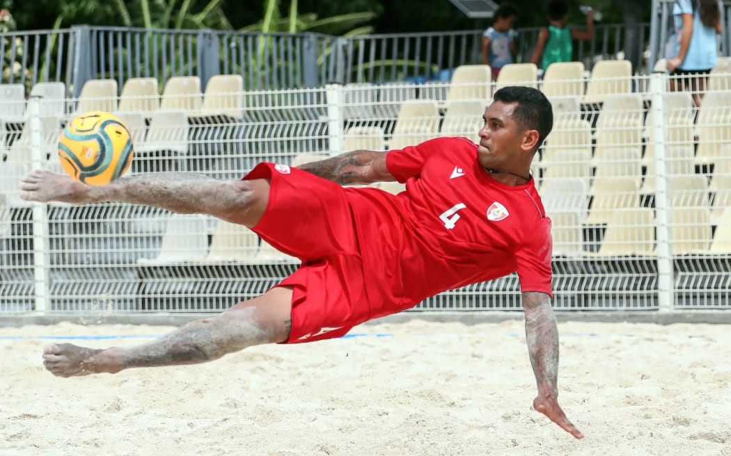 Heimanu Taiarui in action at Tahiti training