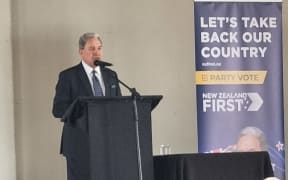 Winston Peters spoke to about 200 people in Levin on Friday, 15 September, 2023.