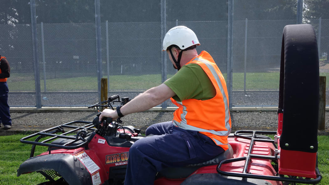 Prisoners undergo quad bike training.