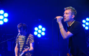 Blur performing in Newcastle