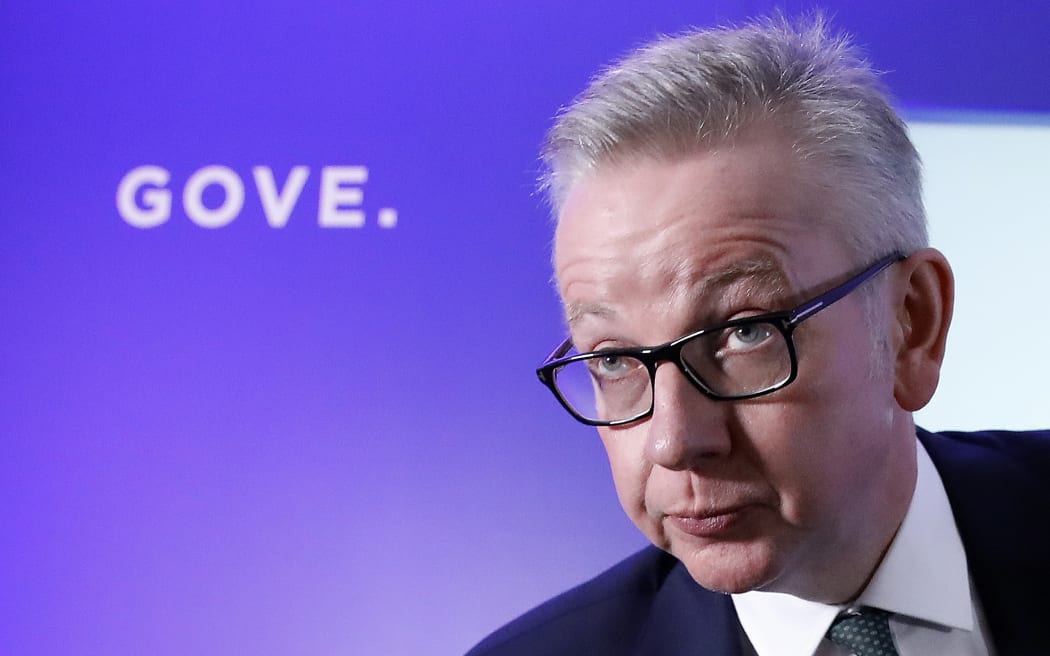 Britain's Environment, Food and Rural Affairs Secretary Michael Gove launches his Conservative Party leadership campaign in London on 10 June 2019.