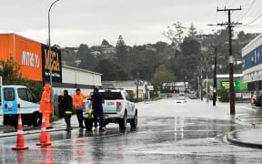 Flooding in Auckland on 9 May 2023.
