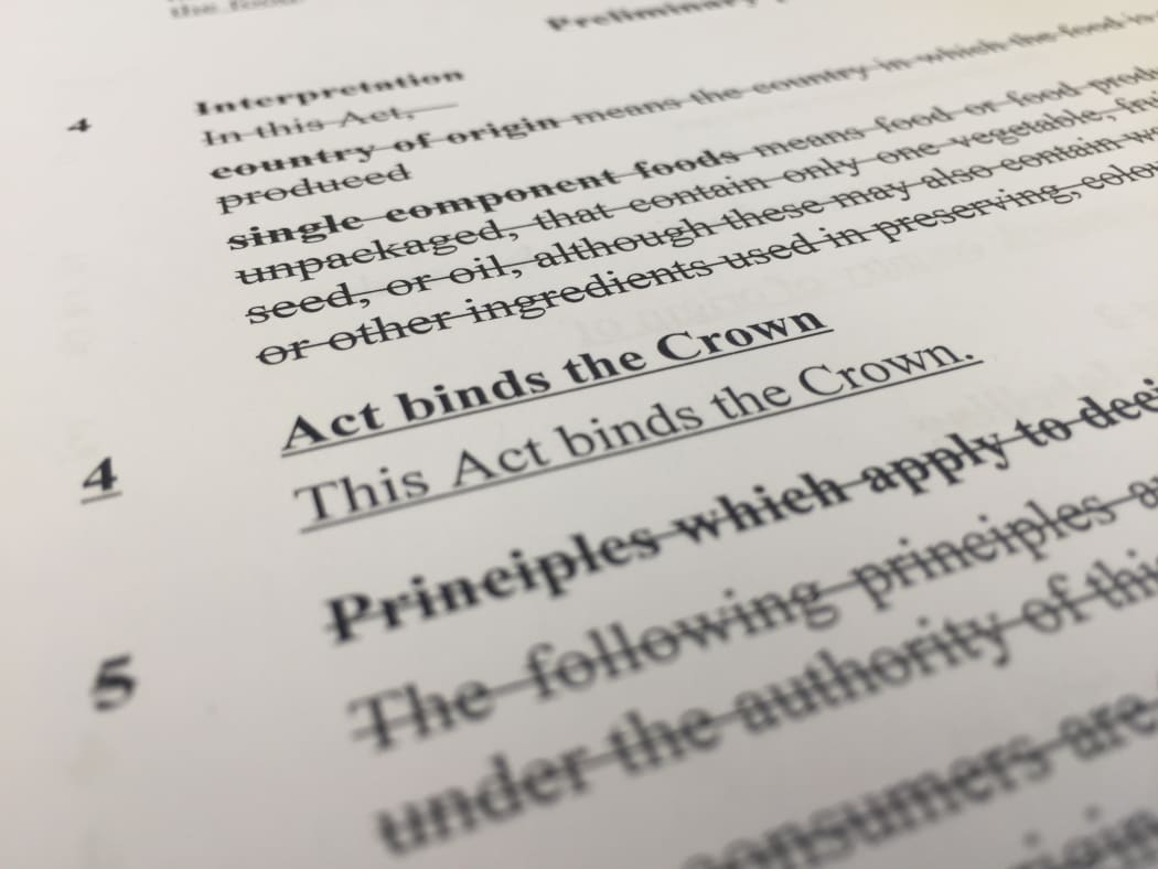 This Act binds the Crown - the first thing in part one of the Consumers' Right to Know (Country of Origin of Food) Bill
