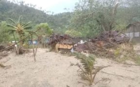 Scenes of devastation on Epi Island