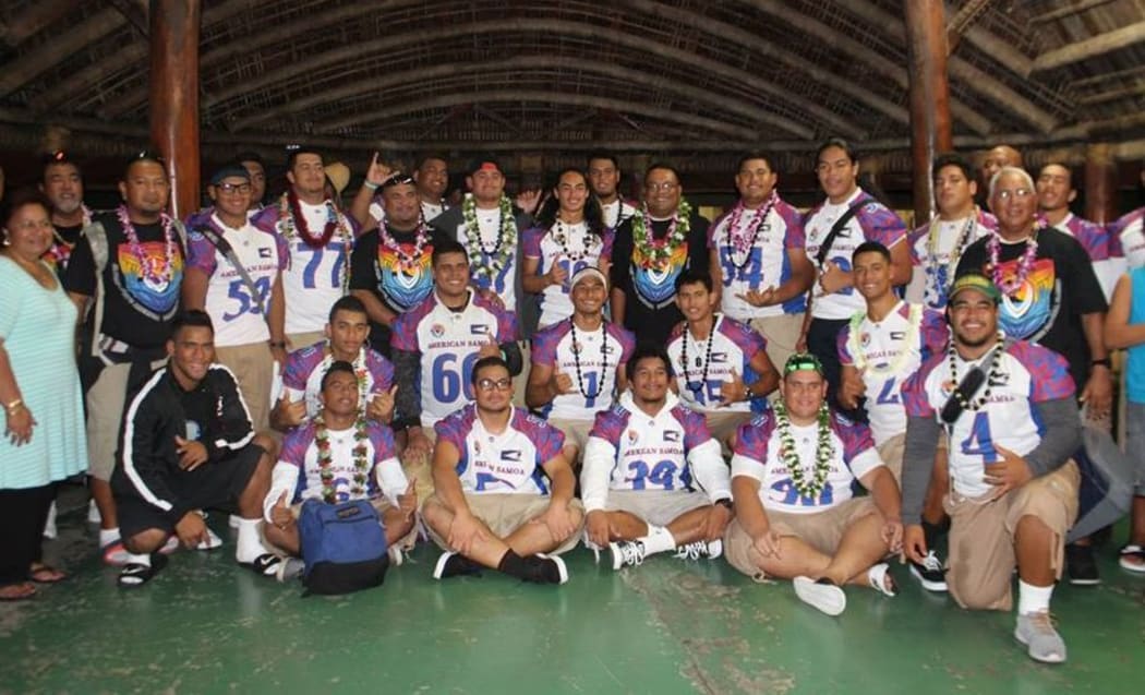 The American Samoa senior All Star high school football team on tour in Hawaii.