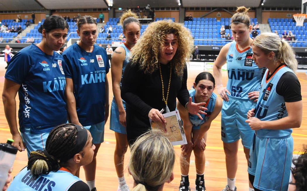 Northland Kahu head coach Jody Cameron during the Tauihi Basketball Aotearoa competition.