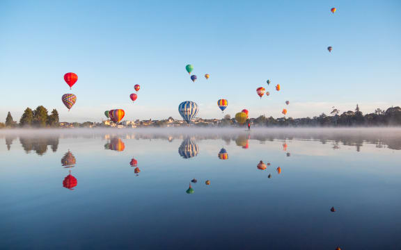 Balloons take to the skies in Hamilton's annual Balloons Festival.