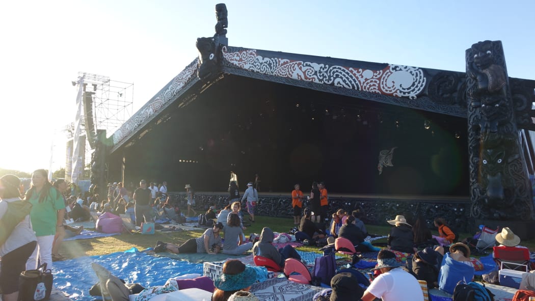 Te Matatini, crowd in front of the stage.