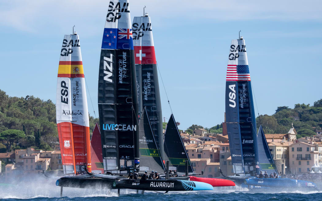 New Zealand boat involved in racing off Saint-Tropez during 2022 SailGP
