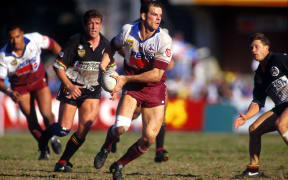 Manly's Ian Roberts, Manly Sea Eagles v Penrith Panthers, ARL rugby league, Winfield Cup, 1995.