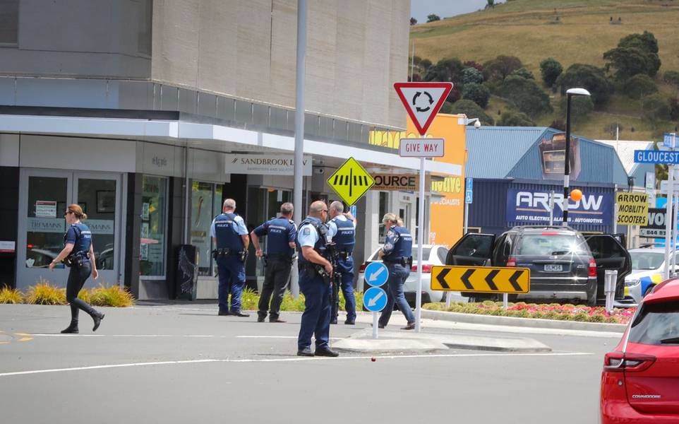 Police swarmed Taradale CBD following gang-related altercations on Sunday.