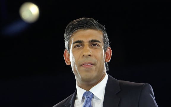 Rishi Sunak, Britain's former Chancellor of the Exchequer and a contender to become the country's next Prime Minister and leader of the Conservative party, answers questions as he takes part in the final Conservative Party Hustings event at Wembley Arena, in London, on August 31, 2022.