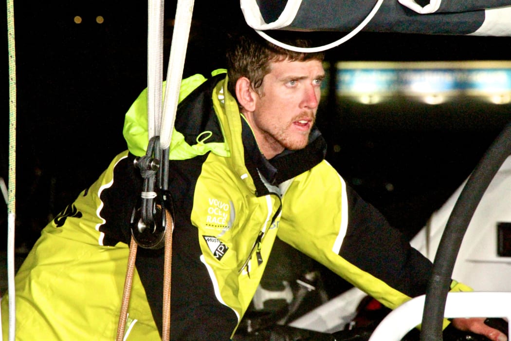 After over 20 days at sea, Peter Burling arrives in Auckland aboard Team Brunel on 28 February