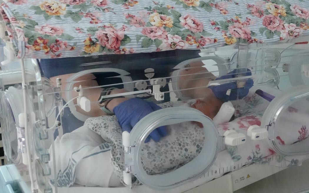 A premature baby in Whangārei Hospital’s Te Kotuku neonatal unit.
