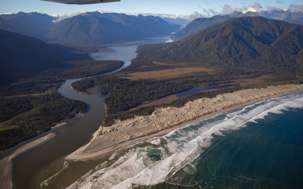 Aerial view of the Hollyford Valley