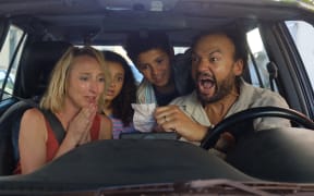 Still from the 2023 French film Lucky Winners (Heureux gagnants)