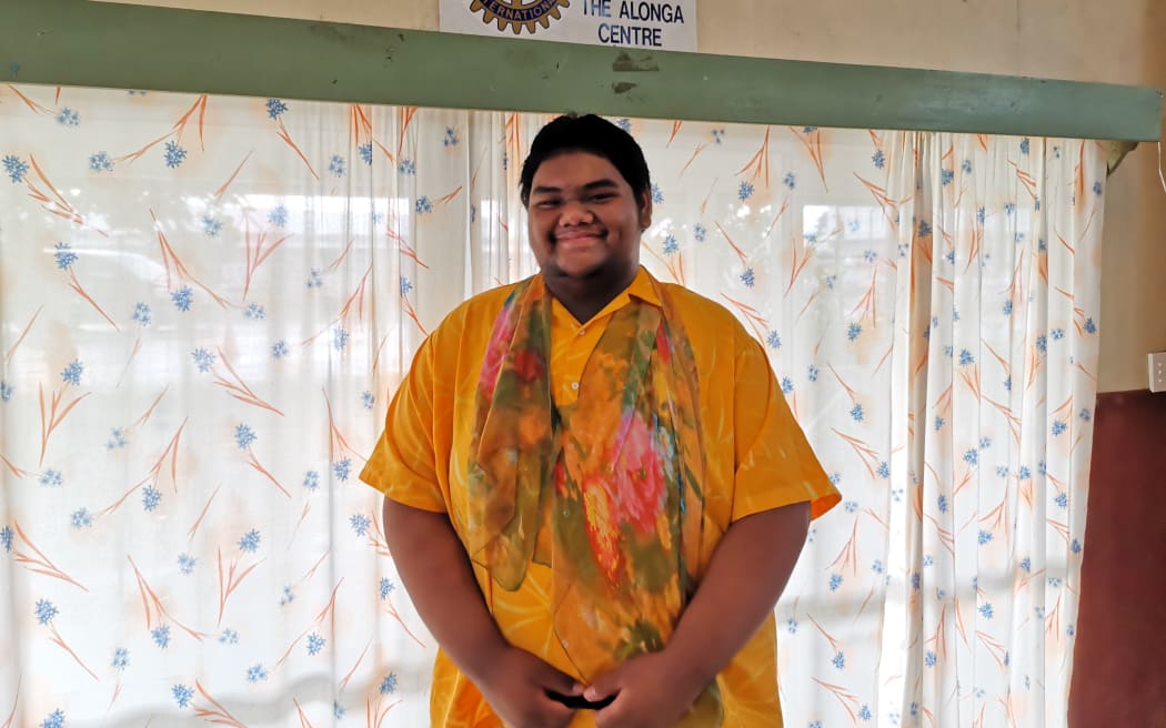 Paula Fuahau, a 16-year-old disabled student who lives at the Alonga Centre in Tonga