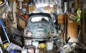 Lewis Bunker's lovingly restored VW Beetle is a write-off following the flood.