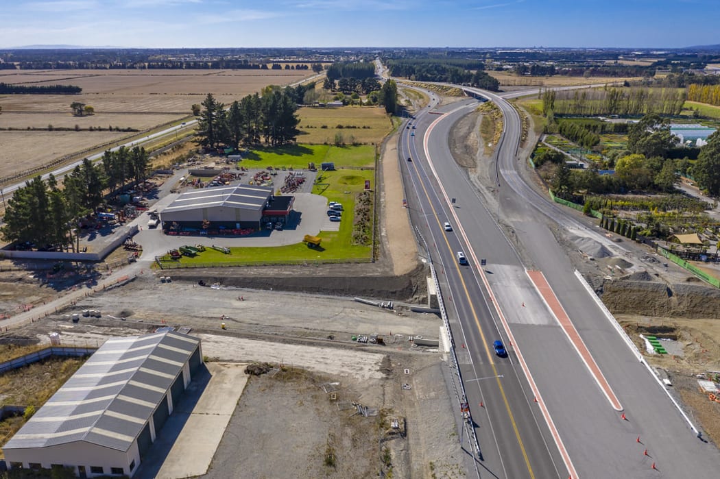 Part of the new Christchurch Southern Motorway.