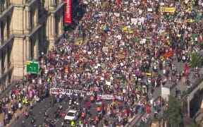 Tens of thousands marched in Brisbane against the war in Gaza.