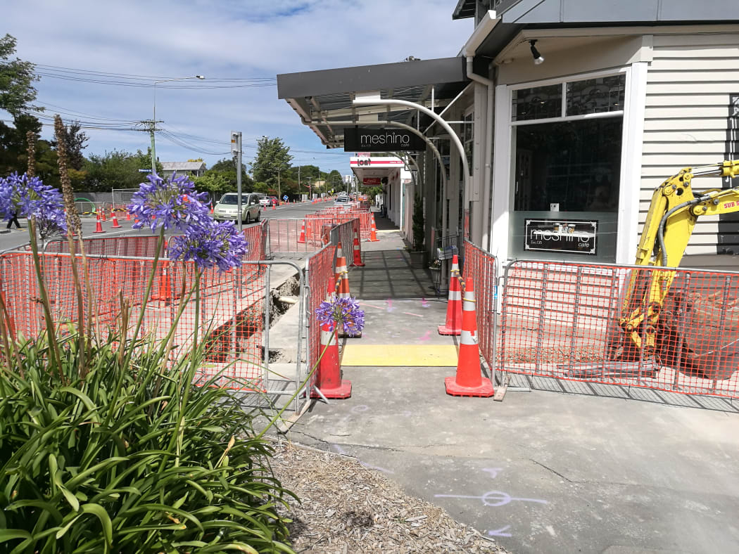 Access to shops on Rutland Street has been limited due to the roadworks.