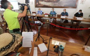 Media briefing in Tahiti