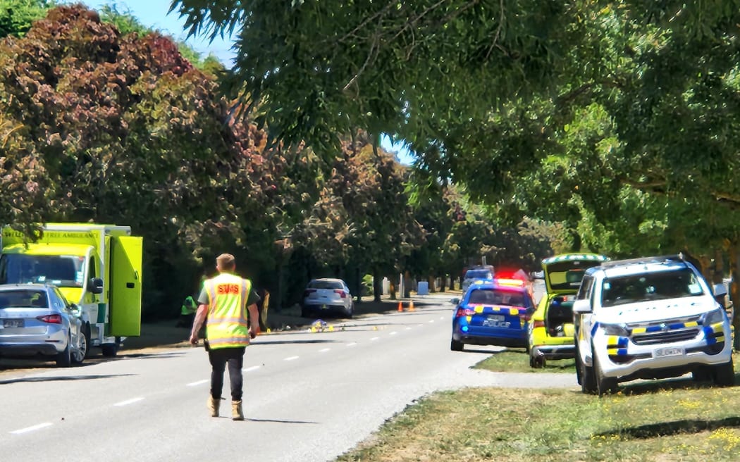 Martinborough bike crash scene.