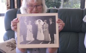 Mystery wedding solved: Janise Street with one of her wedding photos.