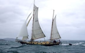 Jon & Barbara Tucker's ketch NZ Maid, on which they live and raised their five sons.