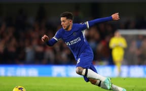 Enzo Fernandez of Chelsea on the ball.