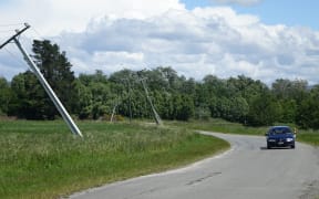 Lines damaged on back road close to Waiau