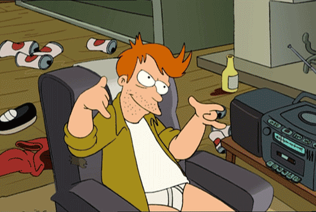 A gif of Fry from Futurama