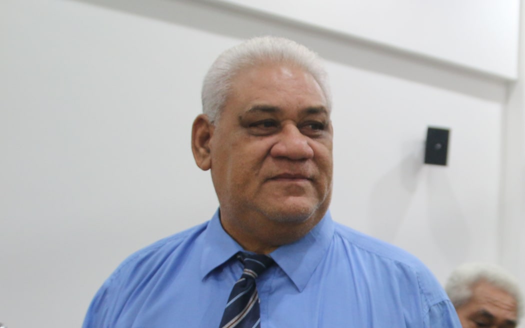 Ale Vena Ale, left, and the associate Minister of Communications and Information Technology, Lealailepule Rimoni Aiafi.