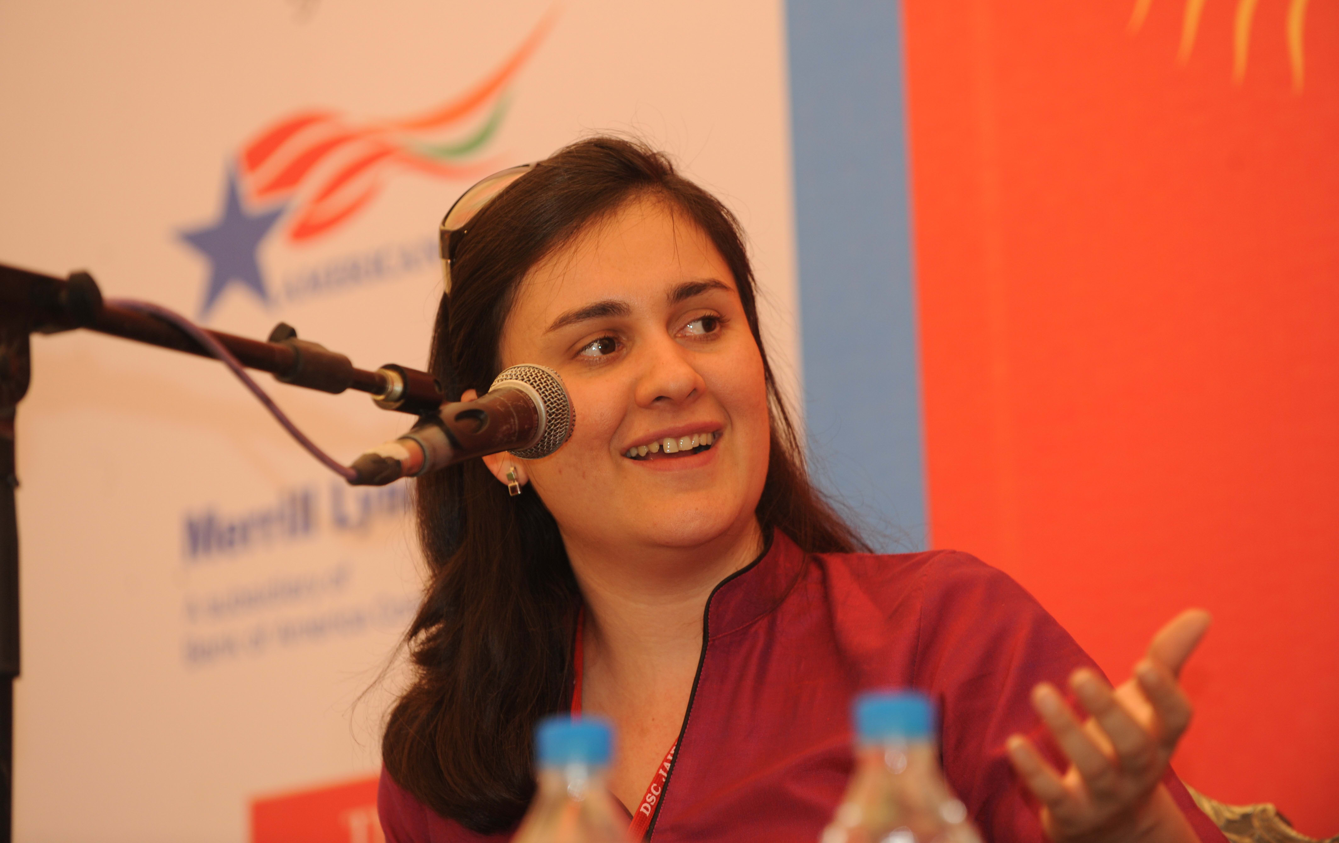 Pakistani novelist Kamila Shamsi - pictured in Jaipur in 2011