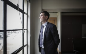 Wellington Mayor, Justin Lester in his office at Wellington City Council.