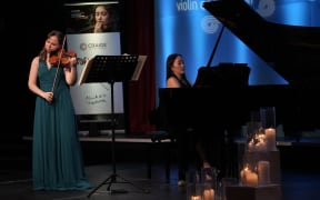 Eva Rabchevska at the Michael Hill International Violin Competition.