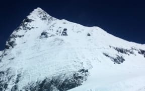 A view of south col near the summit of Mount Everest