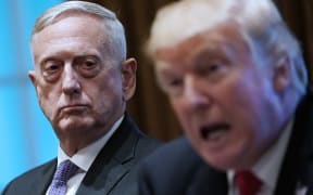 US President Donald Trump and ex chief of Defense James Mattis