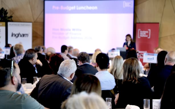 Finance Minister Nicola Willis makes a pre-Budget announcement on cutting public service jobs, on 19 May, 2026.