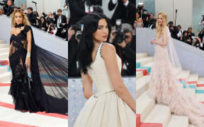 Composite image of celebrities at Met Gala in May 2023.