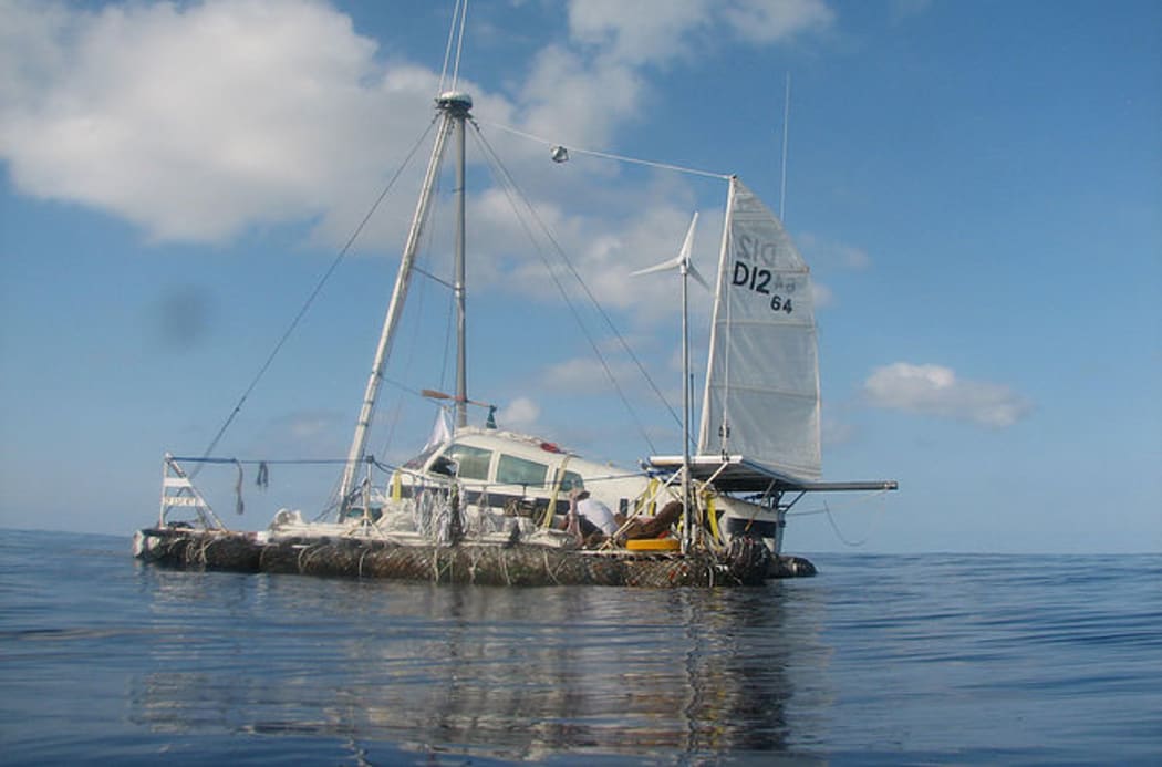 Marcus Eriksen's junk raft